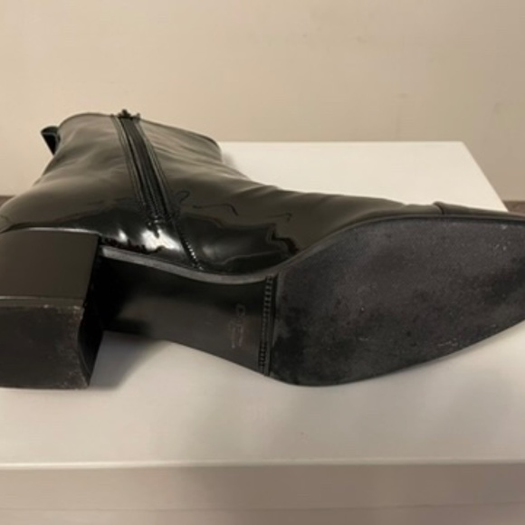 Ladies Black Patent Leather Ankle Boot - Picture 4 of 6